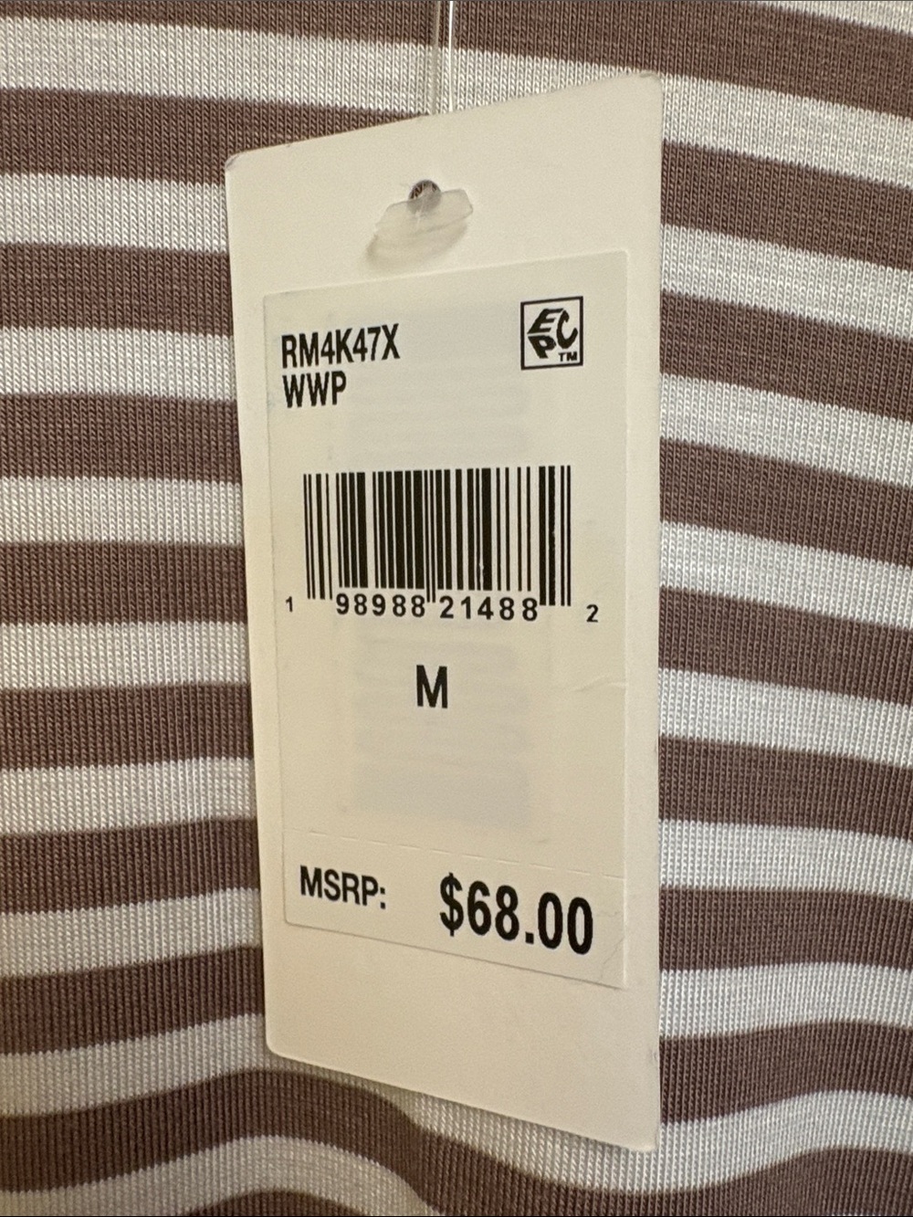 NWT Splendid $68 MSRP Brown & White Striped Short Sleeve Tee - Picture 5 of 8
